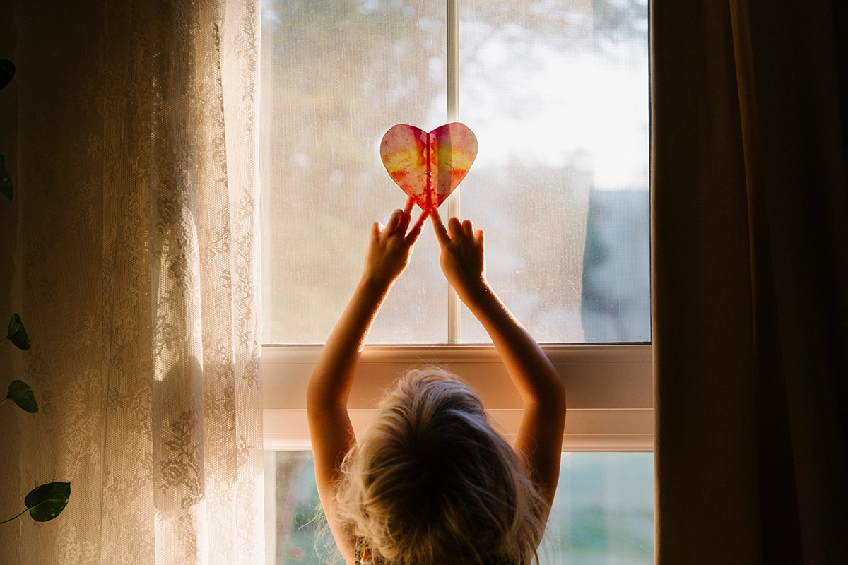 heart with a child